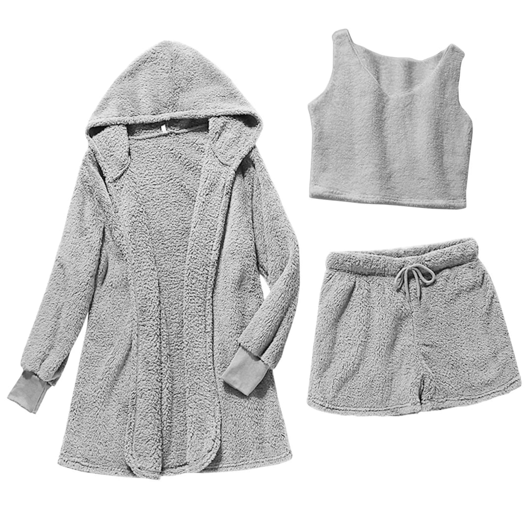 Lounge Set | Crop Top | Shorts | Fleece Pyjama | Loungewear för kvinnor-Eva Jonsson
