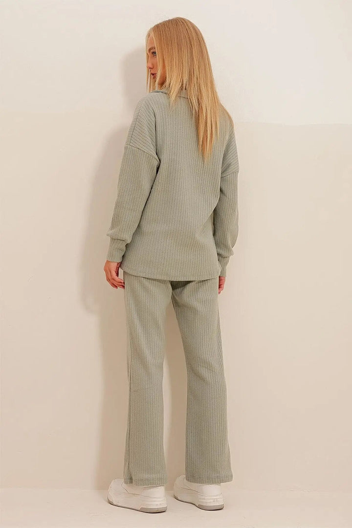 Lounge set - Långärmad - Utsvängda byxor - Tvådelat set - Loungewear för kvinnor-Eva Jonsson