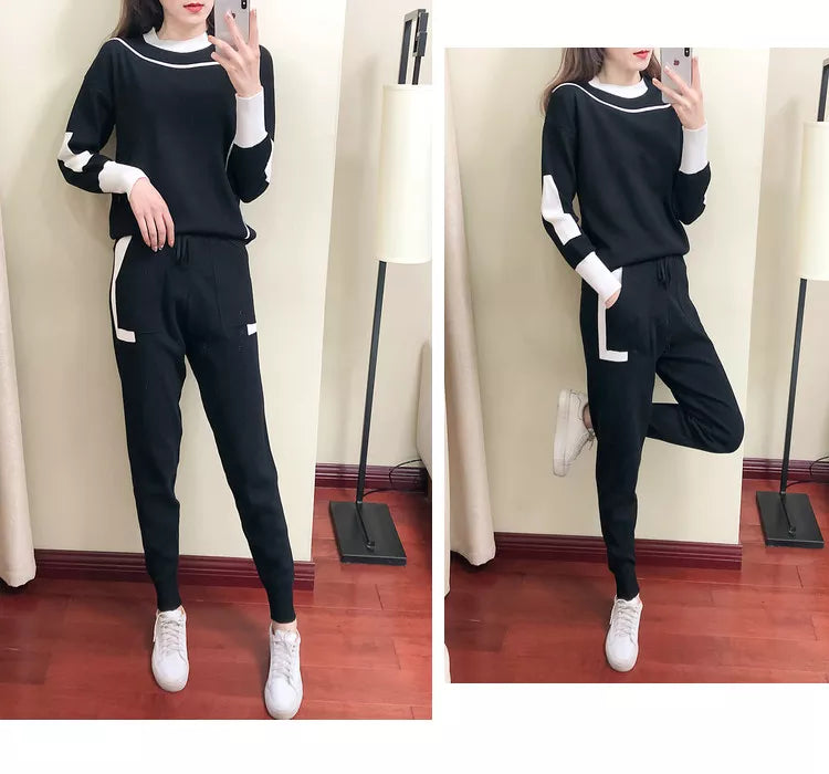 Loungewear Set - Långärmad - Lös passform - Träningsoverall - Tvådelat set-Eva Jonsson