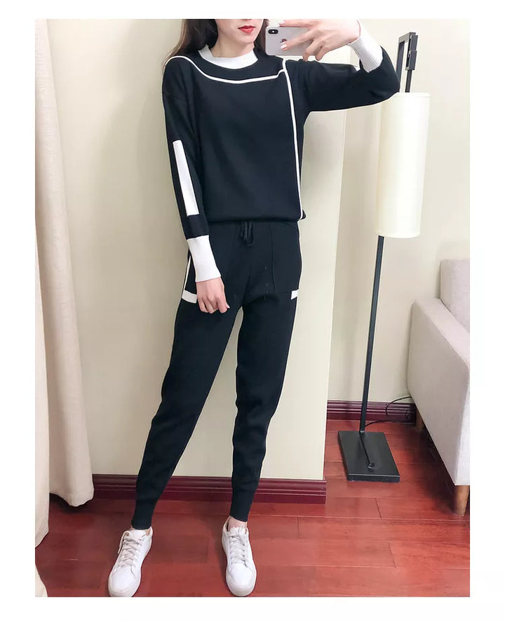 Loungewear Set - Långärmad - Lös passform - Träningsoverall - Tvådelat set-Eva Jonsson