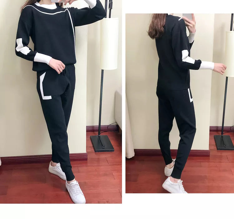 Loungewear Set - Långärmad - Lös passform - Träningsoverall - Tvådelat set-Eva Jonsson