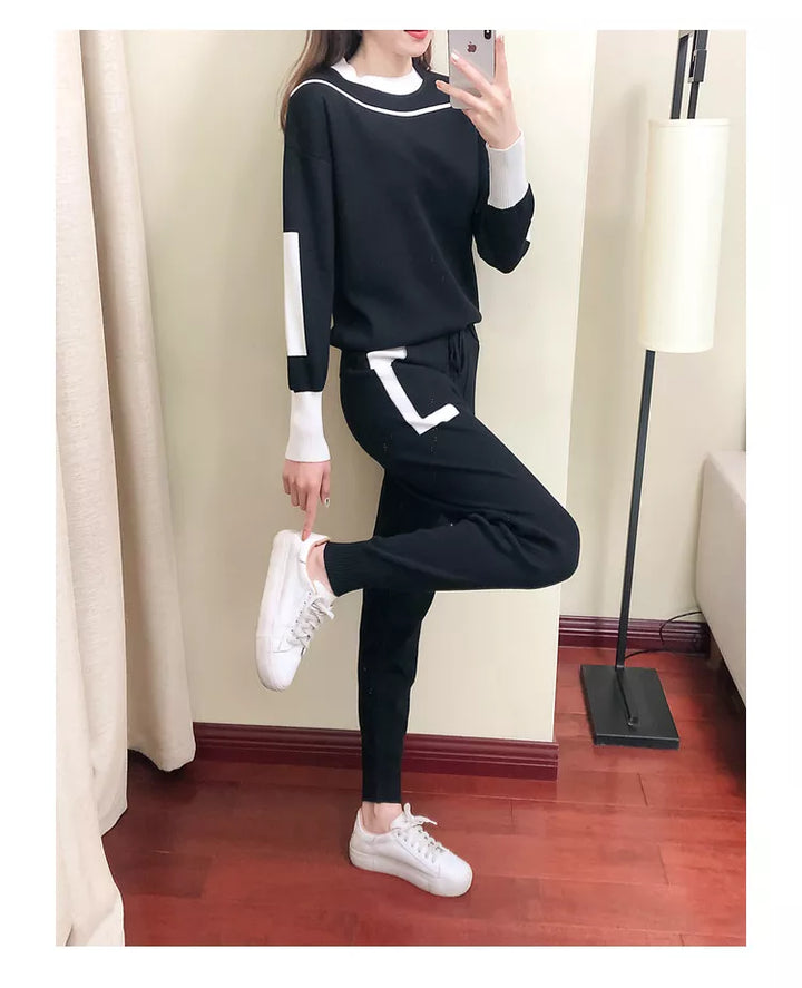 Loungewear Set - Långärmad - Lös passform - Träningsoverall - Tvådelat set-Eva Jonsson