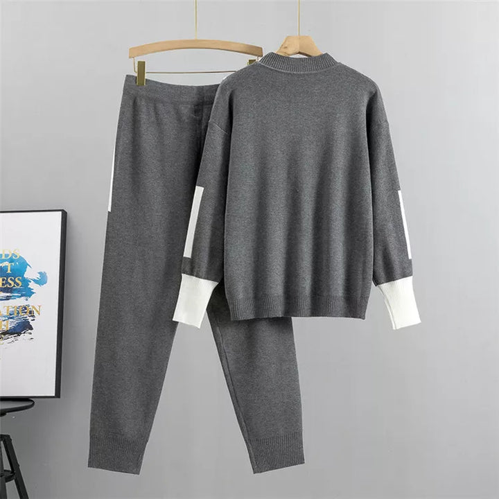 Loungewear Set - Långärmad - Lös passform - Träningsoverall - Tvådelat set-Eva Jonsson