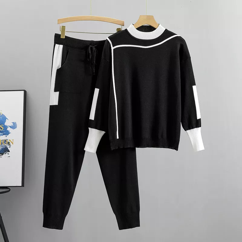 Loungewear Set - Långärmad - Lös passform - Träningsoverall - Tvådelat set-Eva Jonsson