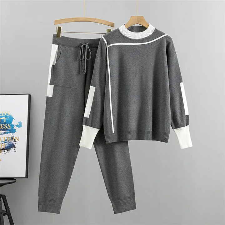 Loungewear Set - Långärmad - Lös passform - Träningsoverall - Tvådelat set-Eva Jonsson