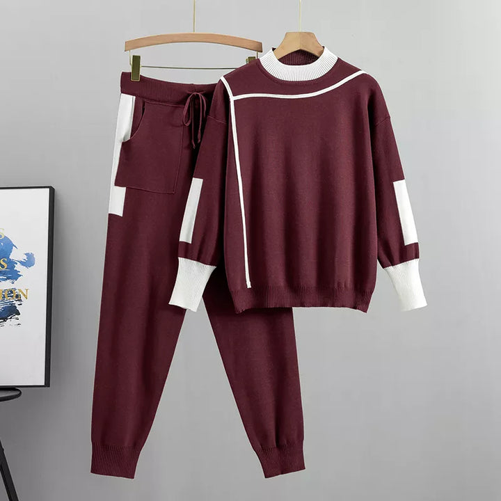 Loungewear Set - Långärmad - Lös passform - Träningsoverall - Tvådelat set-Eva Jonsson