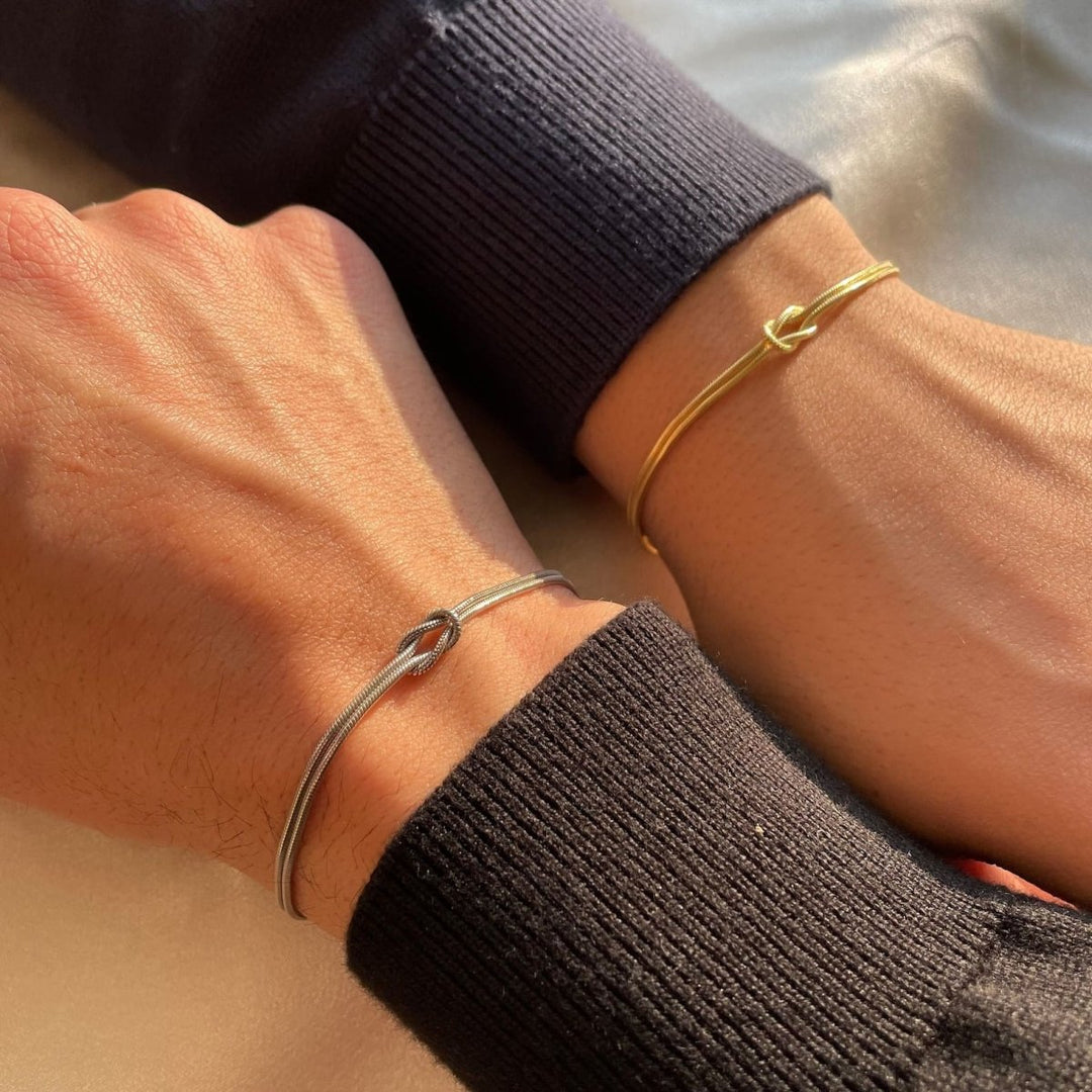 Love Knot-armband | Justerbart | Minimalistiskt | Guldarmband | Damarmband-Eva Jonsson