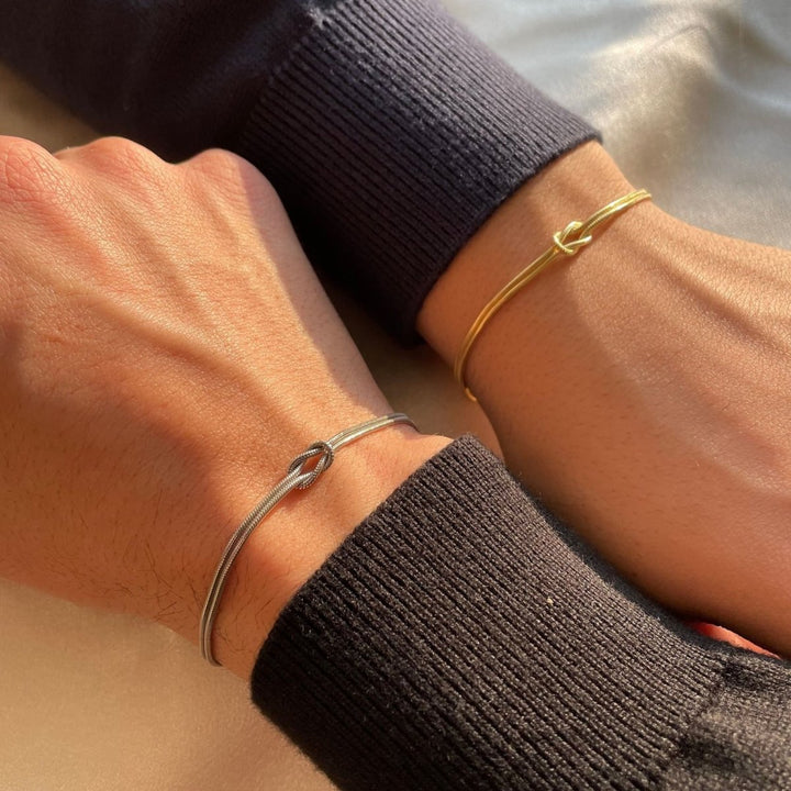 Love Knot-armband | Justerbart | Minimalistiskt | Guldarmband | Damarmband-Eva Jonsson