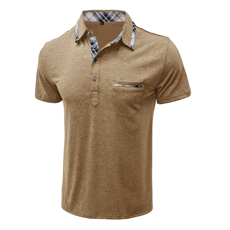Mäns elegant polo skjorta med modern krage och kontrasterande design Mirla-Eva Jonsson