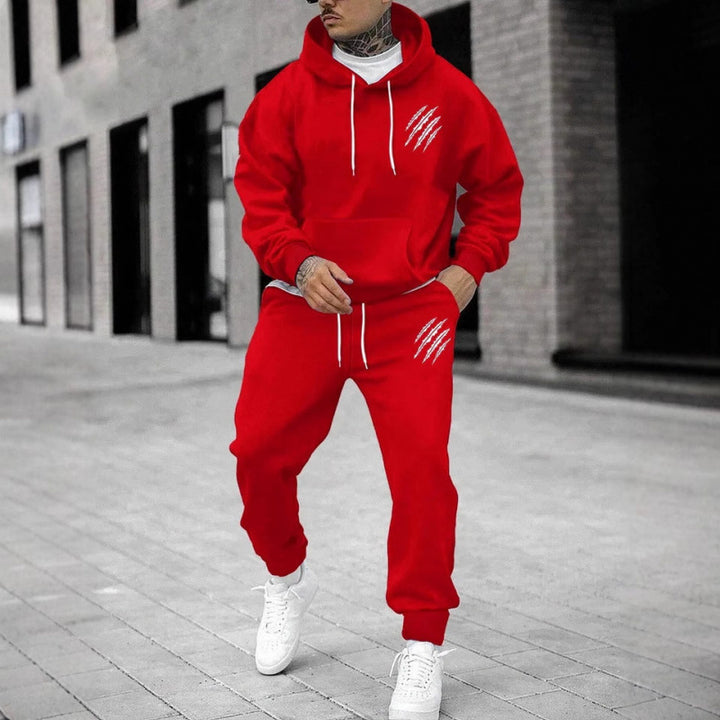 Mäns hoodie träningsoverall med kreativa grafiker och bekväm passform Mirla-Eva Jonsson