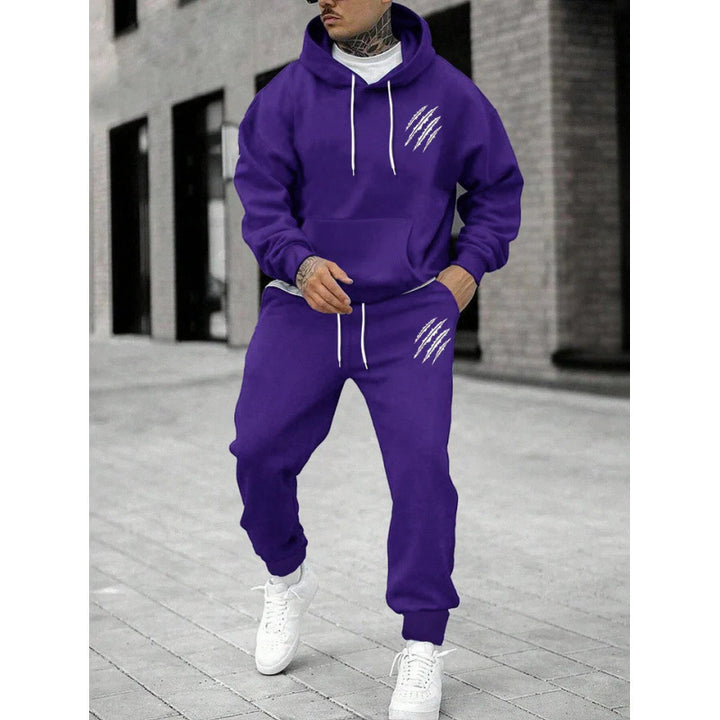 Mäns hoodie träningsoverall med kreativa grafiker och bekväm passform Mirla-Eva Jonsson