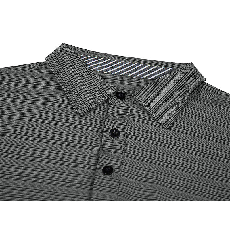 Mans långärmad polo med texturerad design Mirla-Eva Jonsson