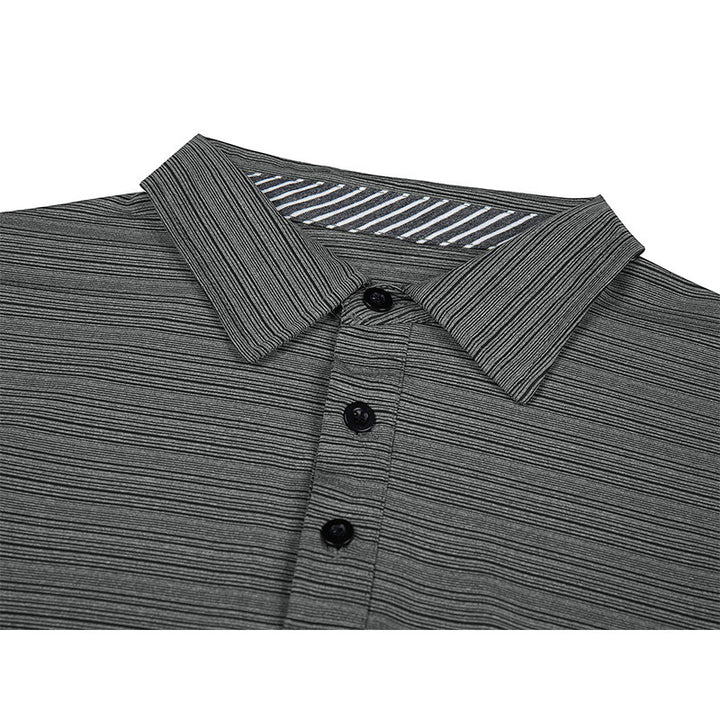 Mans långärmad polo med texturerad design Mirla-Eva Jonsson