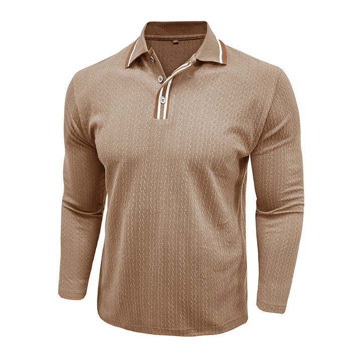 Mäns polo skjorta med modern texturerad design Mirla-Eva Jonsson