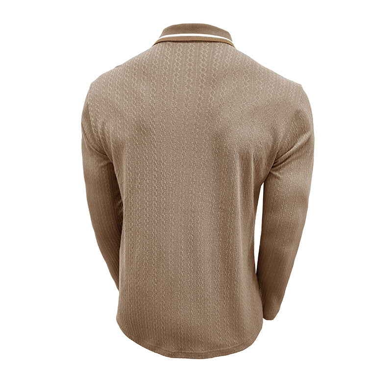 Mäns polo skjorta med modern texturerad design Mirla-Eva Jonsson