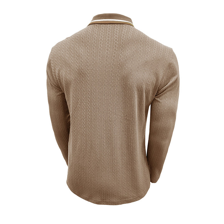 Mäns polo skjorta med modern texturerad design Mirla-Eva Jonsson