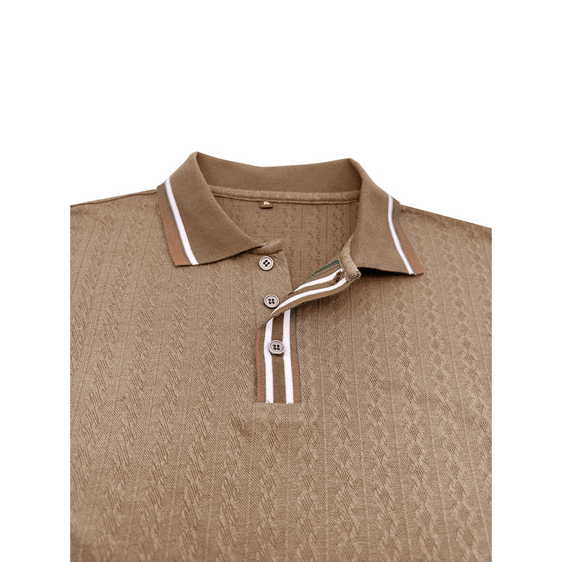 Mäns polo skjorta med modern texturerad design Mirla-Eva Jonsson