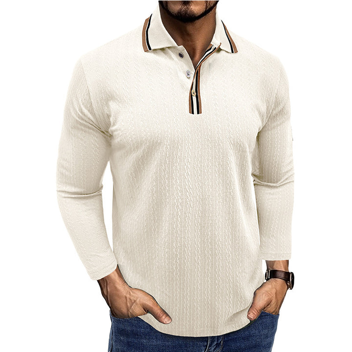 Mäns polo skjorta med modern texturerad design Mirla-Eva Jonsson