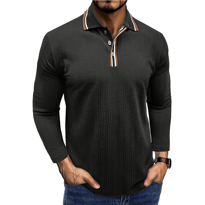 Mäns polo skjorta med modern texturerad design Mirla-Eva Jonsson