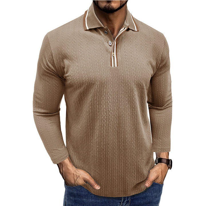 Mäns polo skjorta med modern texturerad design Mirla-Eva Jonsson