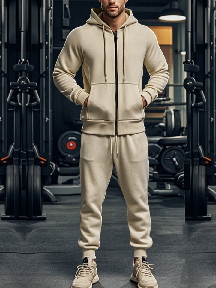 Mäns sportig hoodie-set med funktionella fickor och högkvalitativt hantverk Mirla-Eva Jonsson