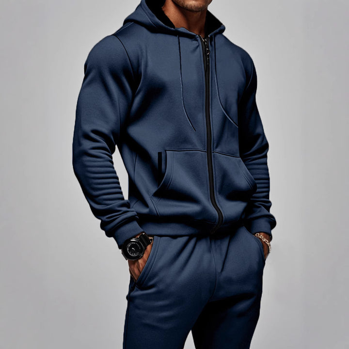 Mäns sportig hoodie-set med funktionella fickor och högkvalitativt hantverk Mirla-Eva Jonsson