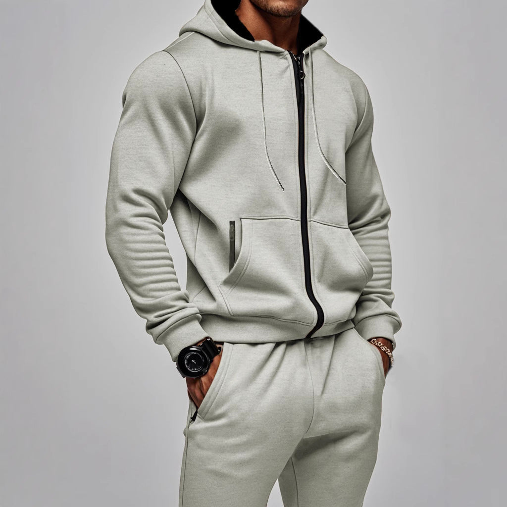 Mäns sportig hoodie-set med funktionella fickor och högkvalitativt hantverk Mirla-Eva Jonsson