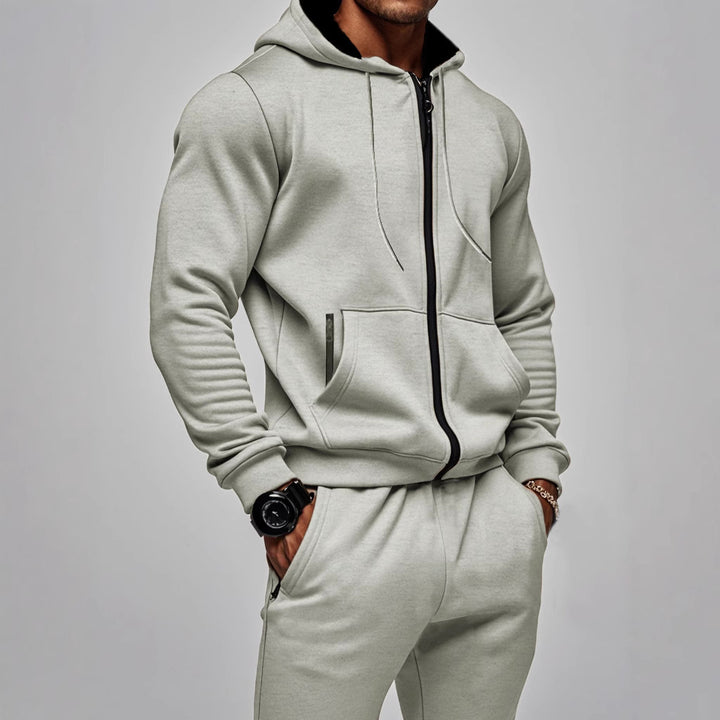 Mäns sportig hoodie-set med funktionella fickor och högkvalitativt hantverk Mirla-Eva Jonsson