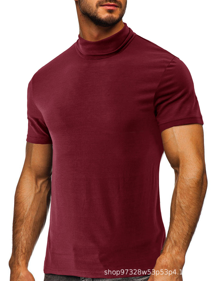 Mäns stiliga kortärmad t-shirt med vikbar krage Mirla-Eva Jonsson
