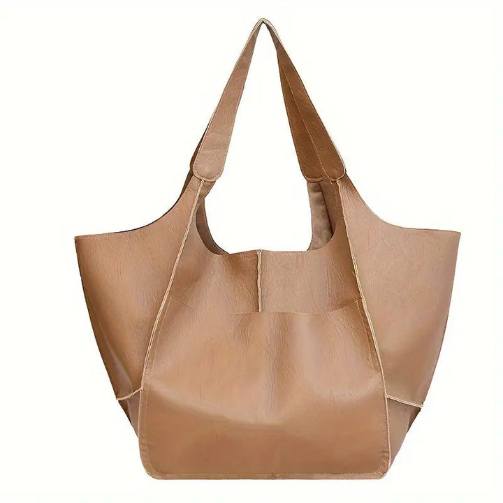 Marianne Axelväska | Stort mjukt PU-läder Tote Bag-Eva Jonsson