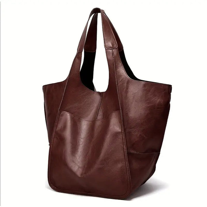 Marianne Axelväska | Stort mjukt PU-läder Tote Bag-Eva Jonsson