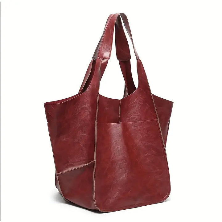 Marianne Axelväska | Stort mjukt PU-läder Tote Bag-Eva Jonsson