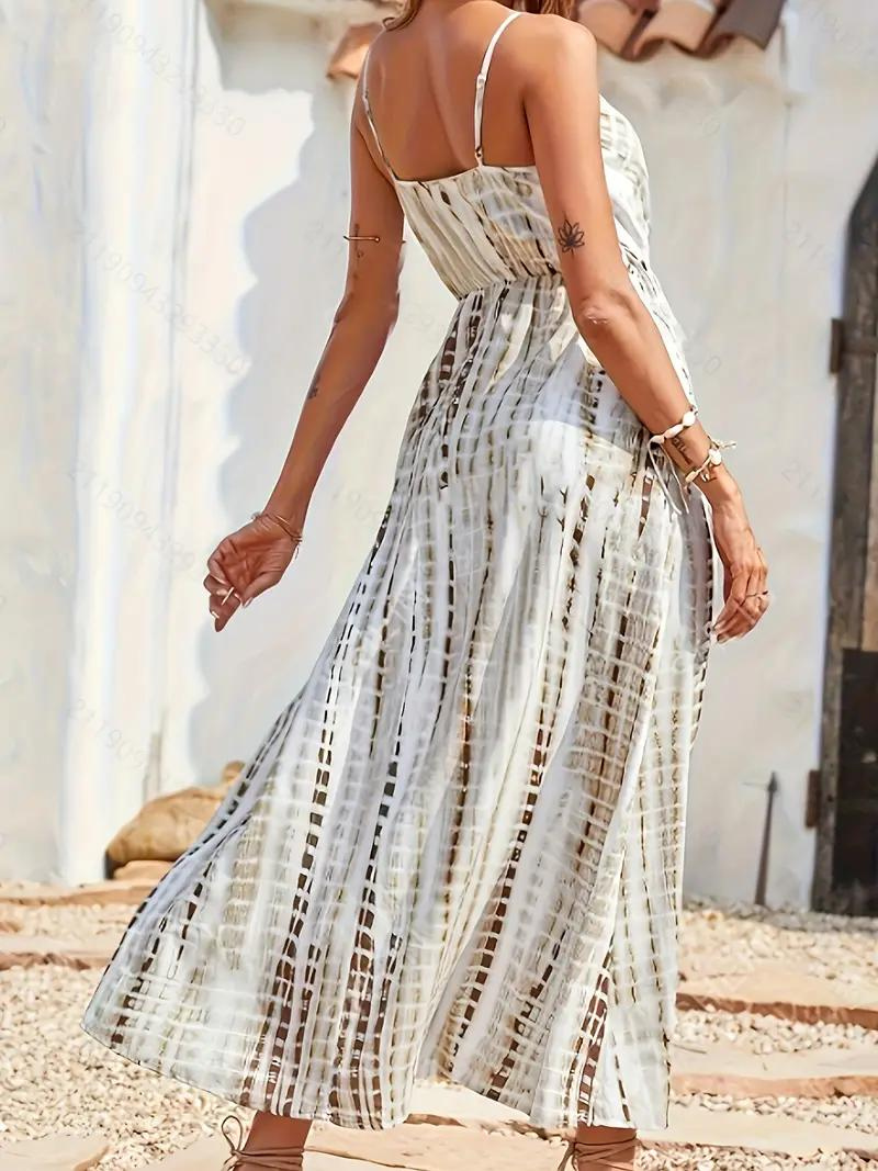 Maxi Solklänning, Spaghetti Strap, Flowy, Sommarklänning, Maxiklänning-Eva Jonsson