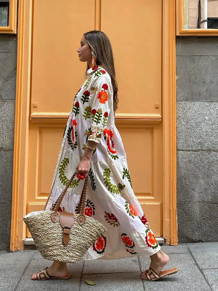 Maxiklänning - Knappklänning - Oversized - Maxiklänning med skjorta - Långärmad maxiklänning-Eva Jonsson