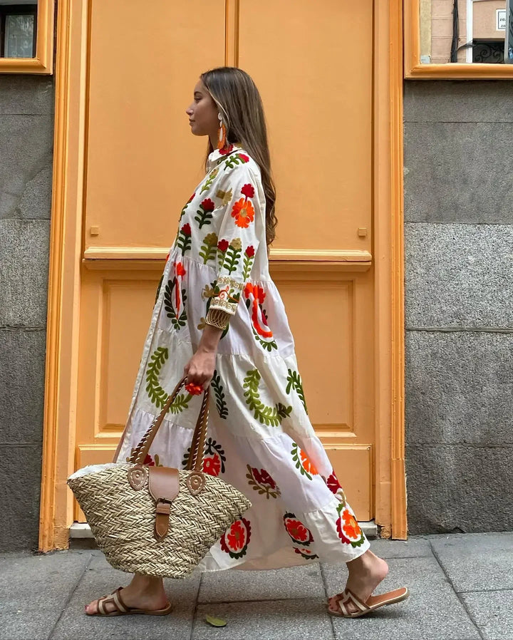 Maxiklänning - Knappklänning - Oversized - Maxiklänning med skjorta - Långärmad maxiklänning-Eva Jonsson