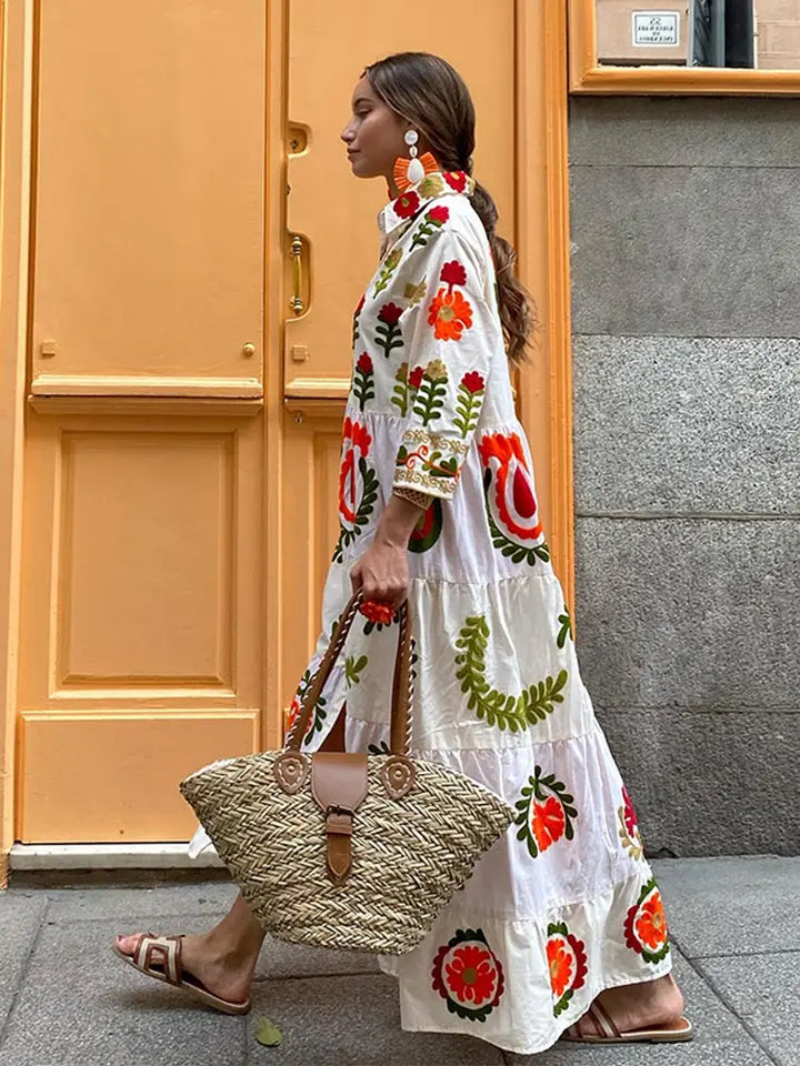 Maxiklänning - Knappklänning - Oversized - Maxiklänning med skjorta - Långärmad maxiklänning-Eva Jonsson