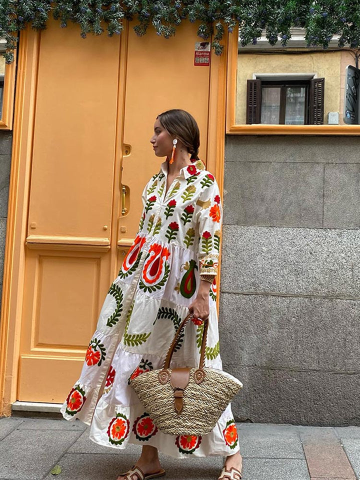 Maxiklänning - Knappklänning - Oversized - Maxiklänning med skjorta - Långärmad maxiklänning-Eva Jonsson