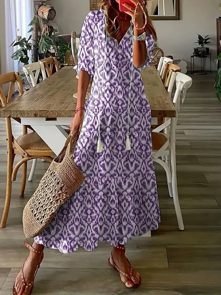 Maxiklänning - Lös passform - Boho Style - Sommarklänning - Maxi solklänning-Eva Jonsson