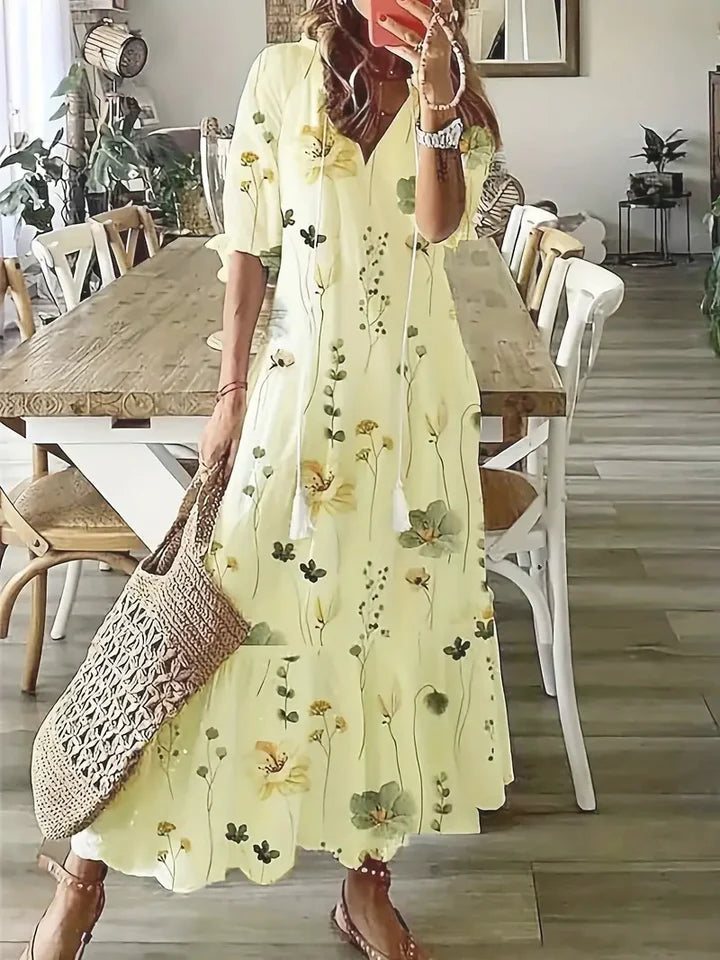 Maxiklänning - Lös passform - Boho Style - Sommarklänning - Maxi solklänning-Eva Jonsson