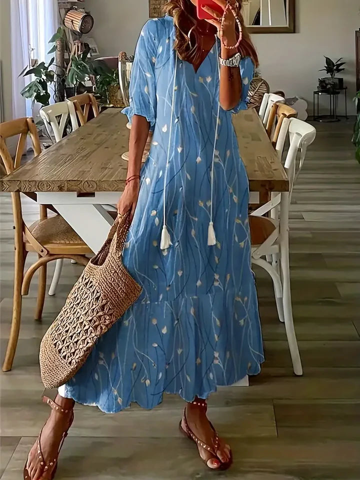 Maxiklänning - Lös passform - Boho Style - Sommarklänning - Maxi solklänning-Eva Jonsson