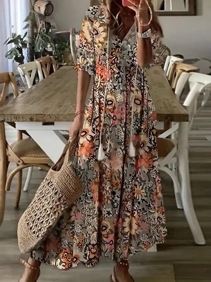 Maxiklänning - Lös passform - Boho Style - Sommarklänning - Maxi solklänning-Eva Jonsson