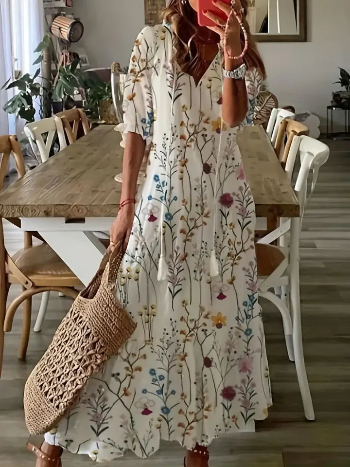 Maxiklänning - Lös passform - Boho Style - Sommarklänning - Maxi solklänning-Eva Jonsson