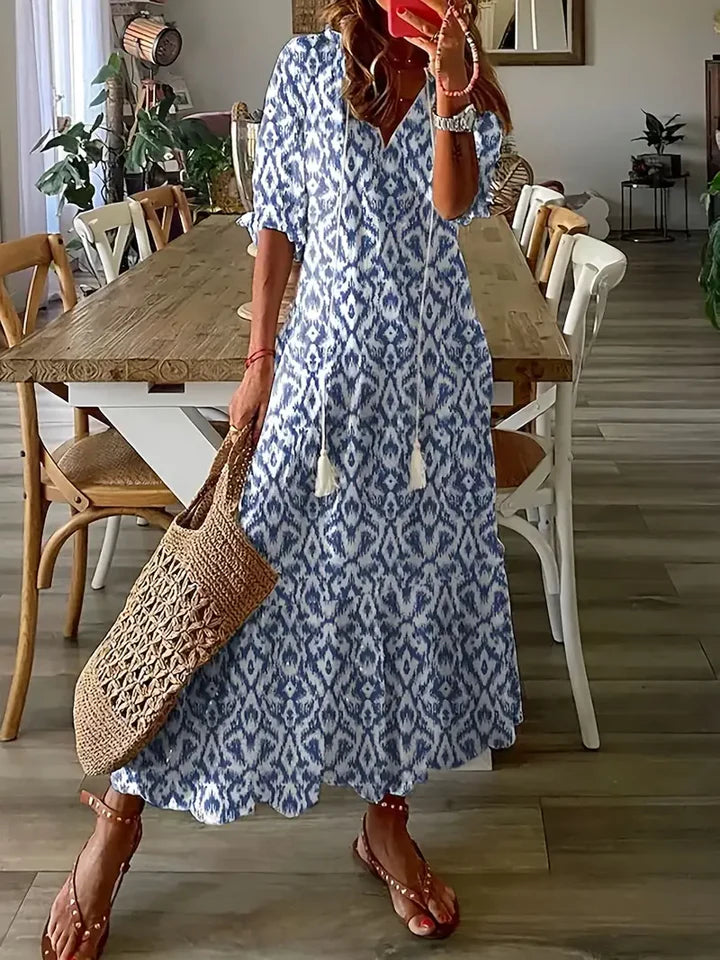Maxiklänning - Lös passform - Boho Style - Sommarklänning - Maxi solklänning-Eva Jonsson