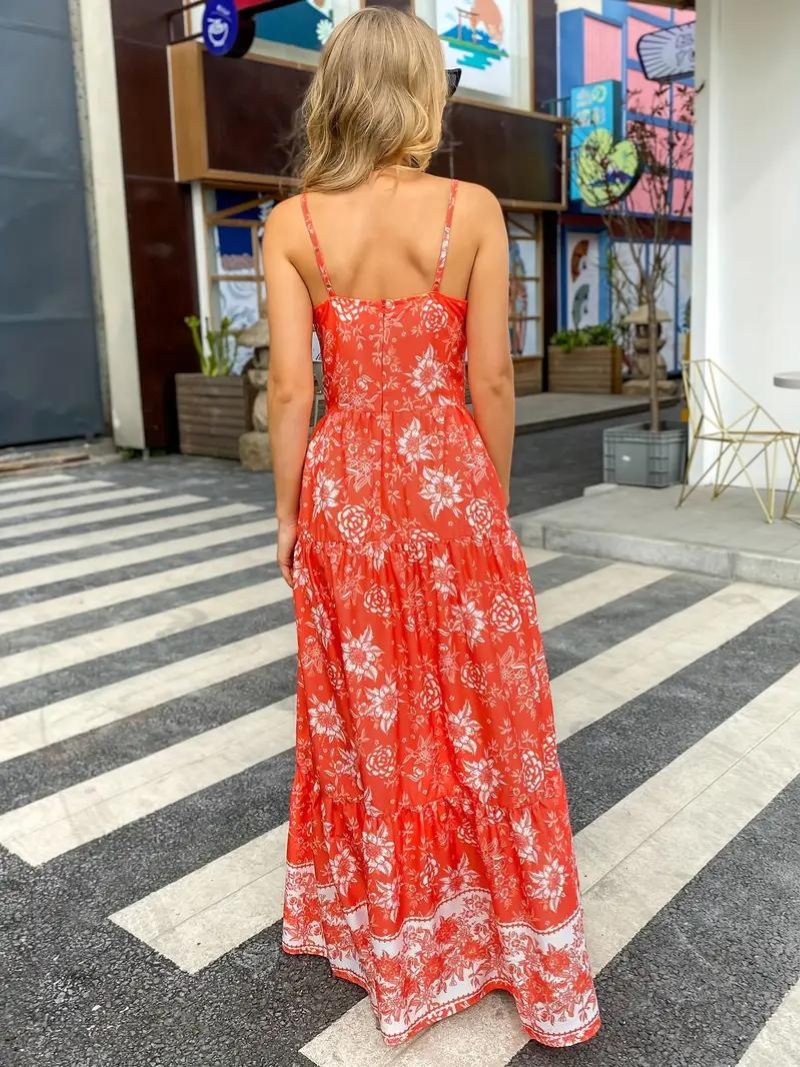 Maxiklänning, blommig, Boho Style, Sommarklänning, Maxi Sundress-Eva Jonsson
