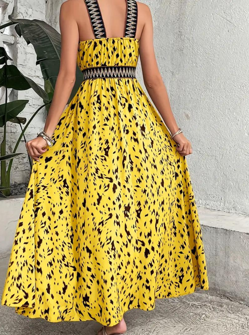 Maxiklänning, halterneck, Boho-stil, sommarklänning, långa klänningar-Eva Jonsson