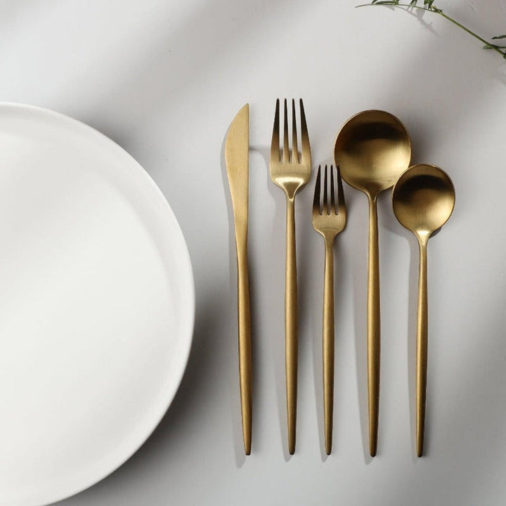Minimalistisk Bestickset (20-delar) | Rostfritt Stål 18/10, Matt & Modern-Eva Jonsson