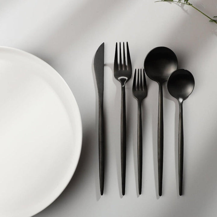 Minimalistisk Bestickset (20-delar) | Rostfritt Stål 18/10, Matt & Modern-Eva Jonsson