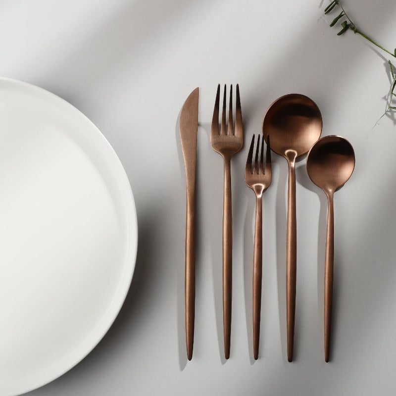Minimalistisk Bestickset (20-delar) | Rostfritt Stål 18/10, Matt & Modern-Eva Jonsson