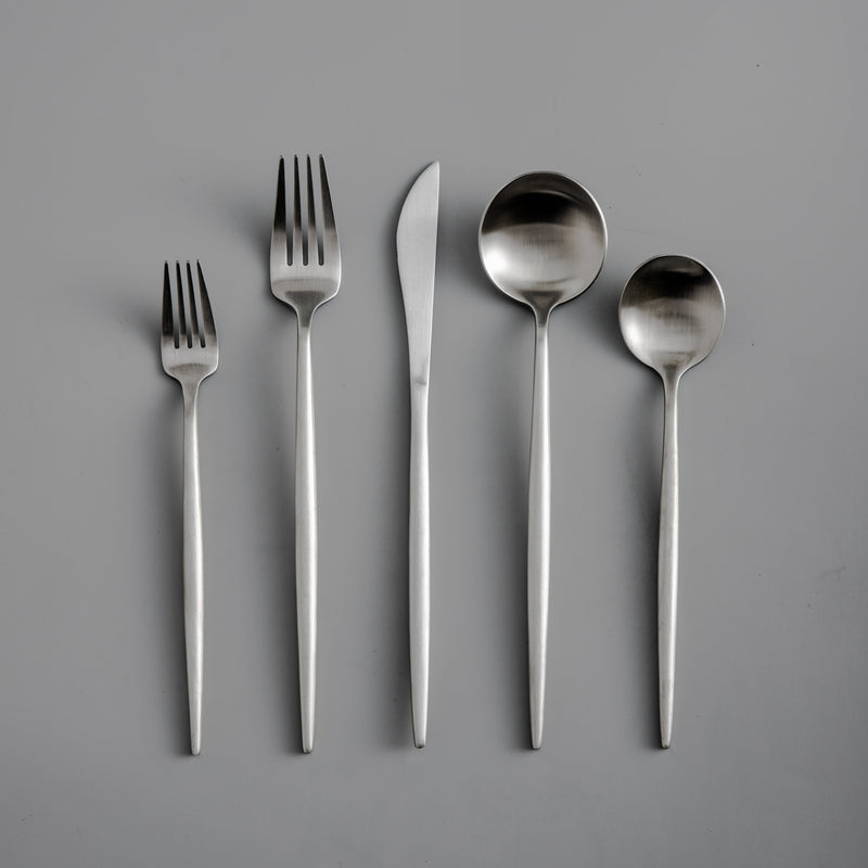 Minimalistisk Bestickset (20-delar) | Rostfritt Stål 18/10, Matt & Modern-Eva Jonsson
