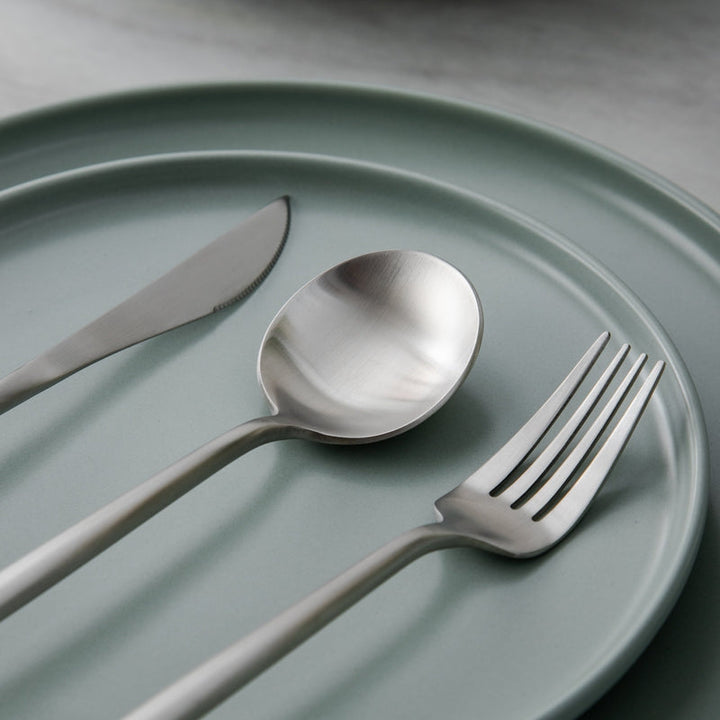 Minimalistisk Bestickset (20-delar) | Rostfritt Stål 18/10, Matt & Modern-Eva Jonsson